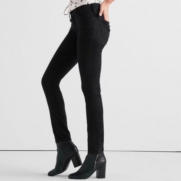 Lucky Brand Womens Mid Rise Lolita Skinny Jean in Black Amber